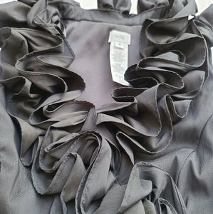 Cache Ruffle Collar Sheath Sleeveless Dress Size 6